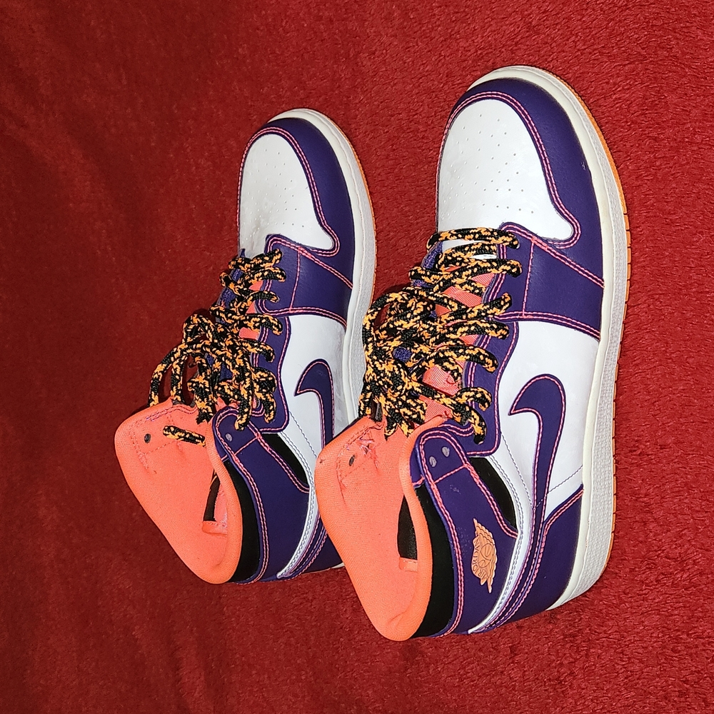 Air Jordan 1 High BG – Court Purple – Bright Crimson – Bright Citrus